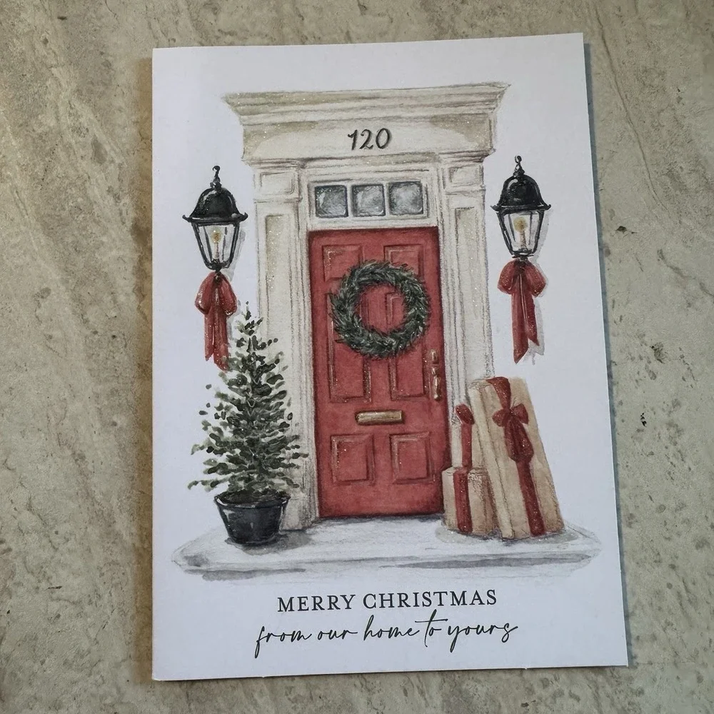 Graphique Lot Of 5 Door with Gifts‎ Glittery Classic Christmas Cards